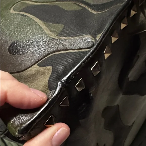 Valentino Camo Leather/Canvas Tote - Picture 15 of 16